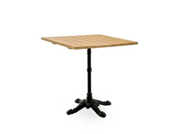 LYON - Square teak and cast iron table by Sika Design - view 2